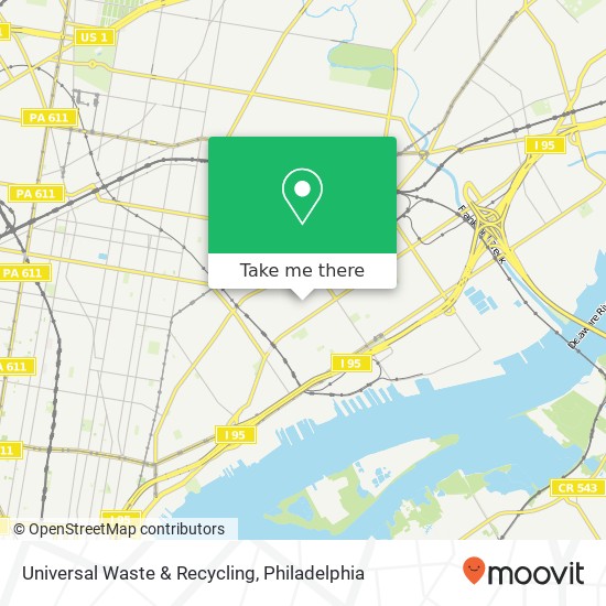 Universal Waste & Recycling map