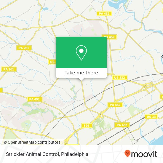 Strickler Animal Control map
