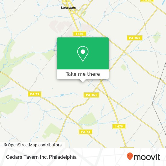 Mapa de Cedars Tavern Inc