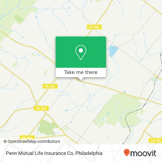 Penn Mutual Life Insurance Co map