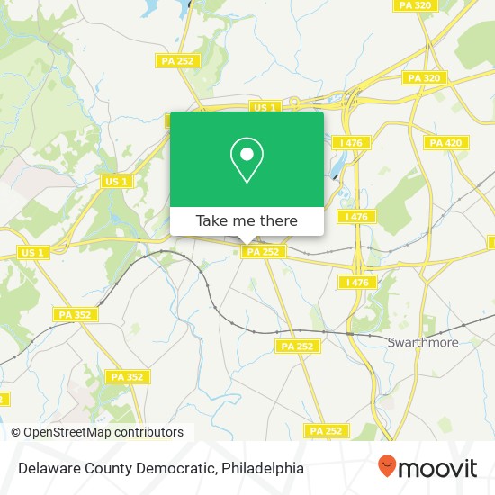 Mapa de Delaware County Democratic