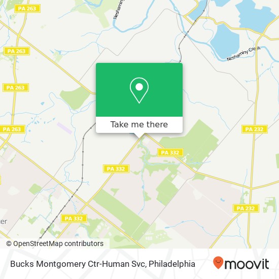 Mapa de Bucks Montgomery Ctr-Human Svc