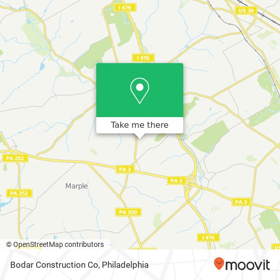 Bodar Construction Co map