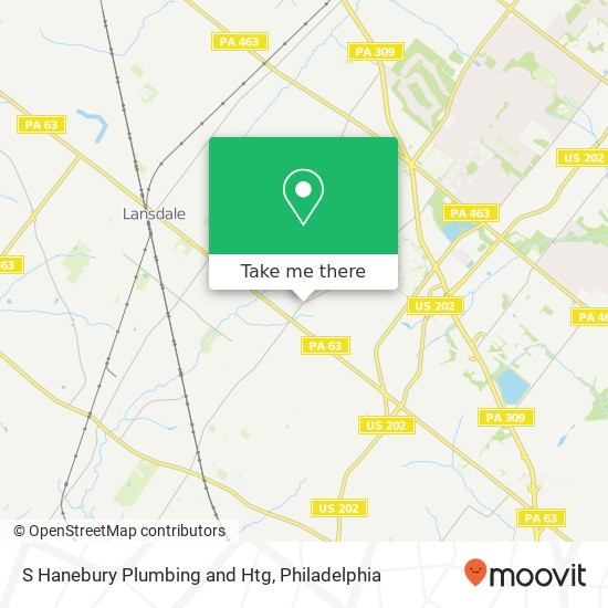 S Hanebury Plumbing and Htg map