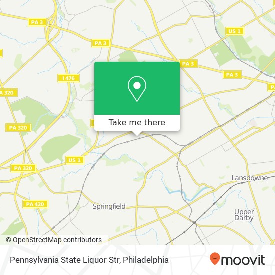 Pennsylvania State Liquor Str map