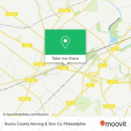 Mapa de Bucks County Moving & Stor Co