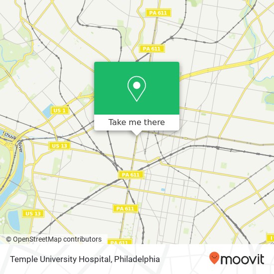 Temple University Hospital map