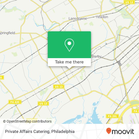 Private Affairs Catering map
