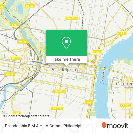 Philadelphia E M A H I V Comm map