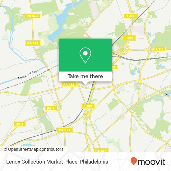 Mapa de Lenox Collection Market Place