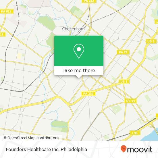 Founders Healthcare Inc map