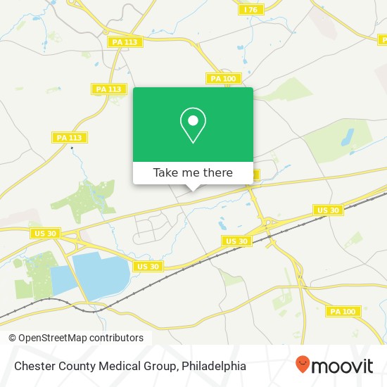 Chester County Medical Group map