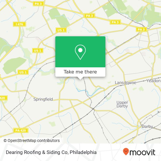 Dearing Roofing & Siding Co map