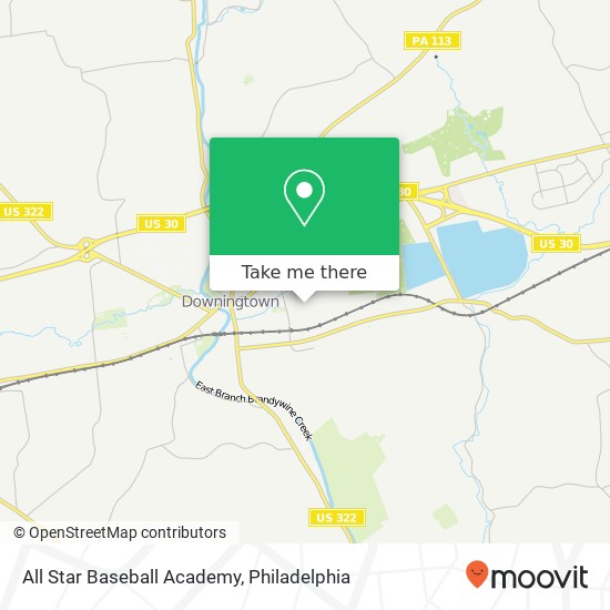 All Star Baseball Academy map