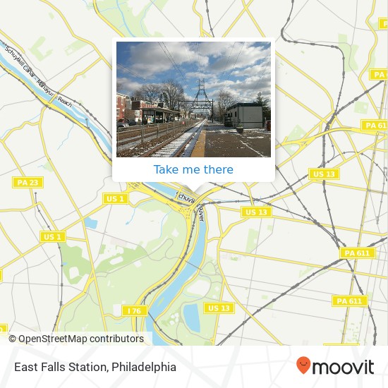 East Falls Station map