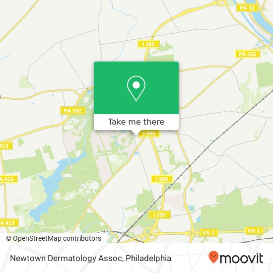 Newtown Dermatology Assoc map