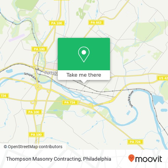 Thompson Masonry Contracting map
