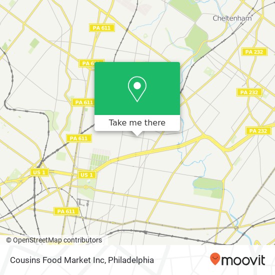 Mapa de Cousins Food Market Inc