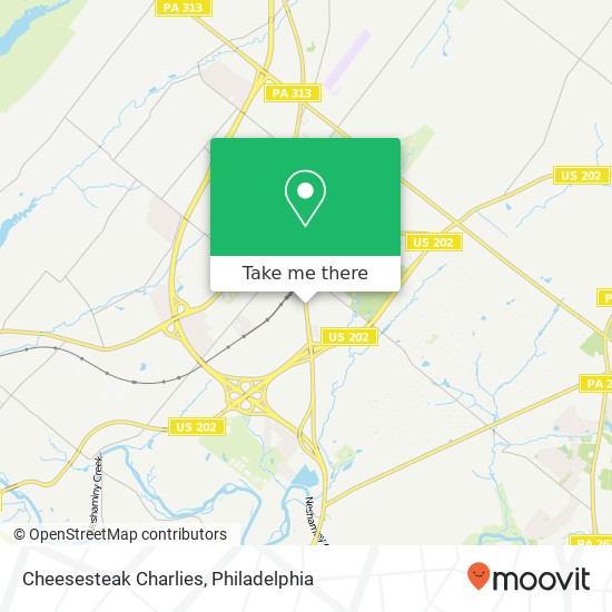 Cheesesteak Charlies map