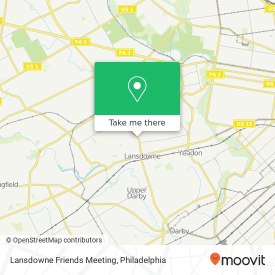 Mapa de Lansdowne Friends Meeting