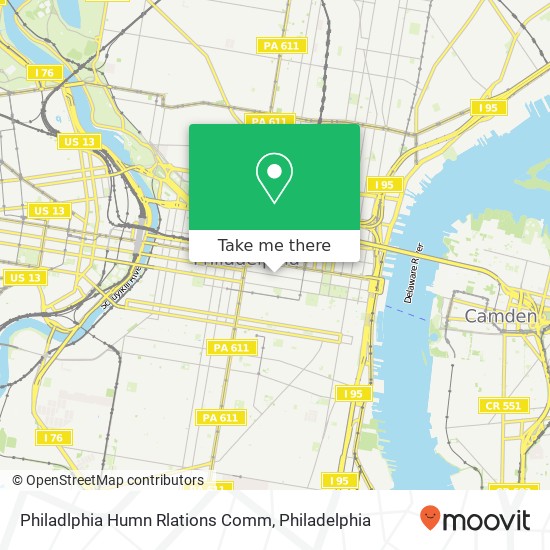 Mapa de Philadlphia Humn Rlations Comm
