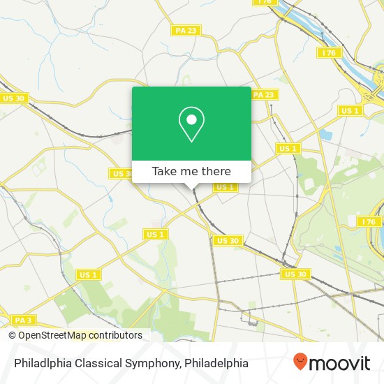 Mapa de Philadlphia Classical Symphony