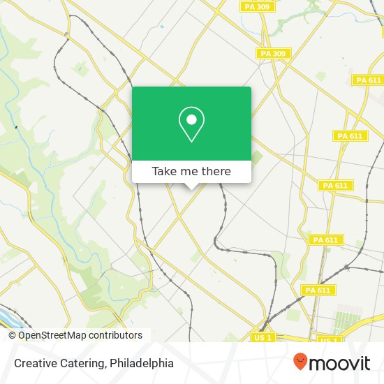 Creative Catering map