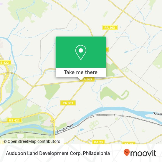 Audubon Land Development Corp map