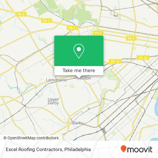 Mapa de Excel Roofing Contractors