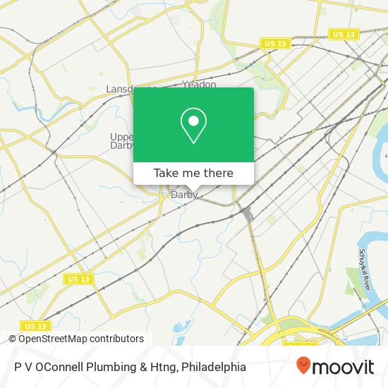 P V OConnell Plumbing & Htng map