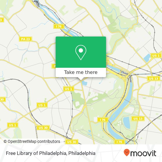 Mapa de Free Library of Philadelphia