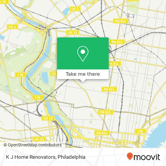 K J Home Renovators map