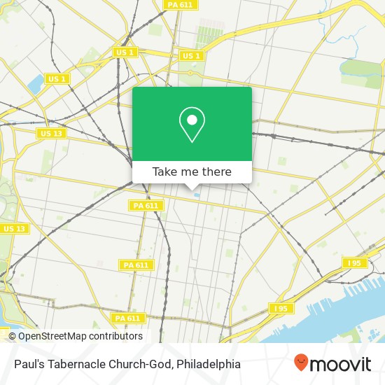 Mapa de Paul's Tabernacle Church-God