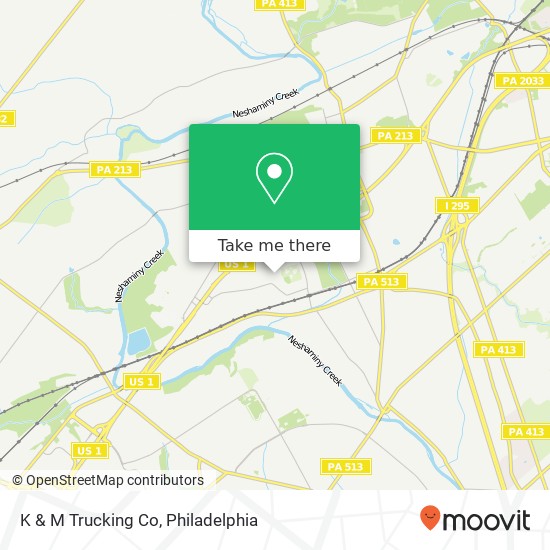 K & M Trucking Co map
