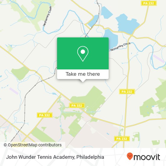John Wunder Tennis Academy map