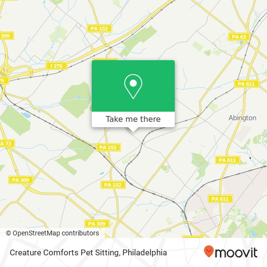 Creature Comforts Pet Sitting map