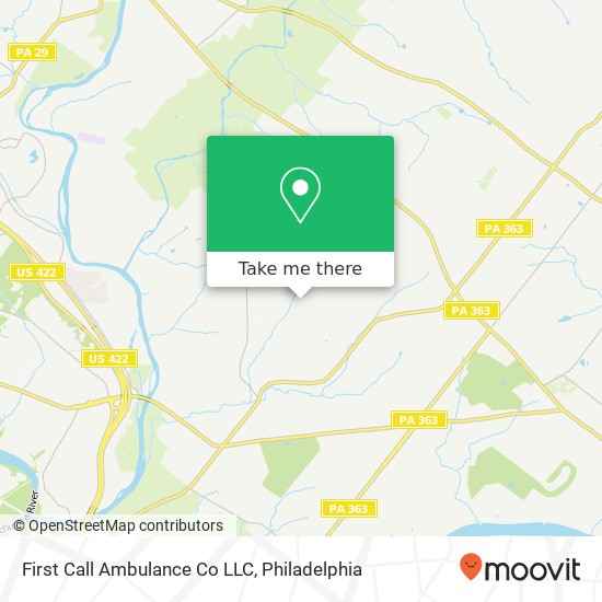 Mapa de First Call Ambulance Co LLC