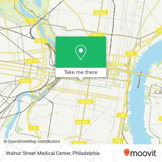 Walnut Street Medical Center map