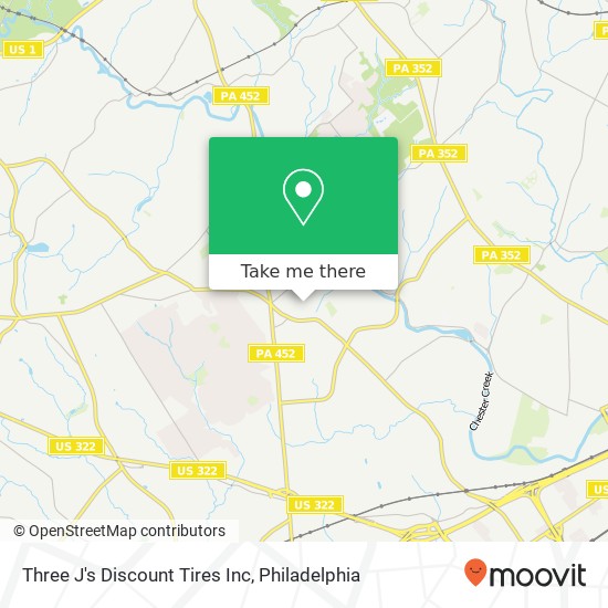 Mapa de Three J's Discount Tires Inc