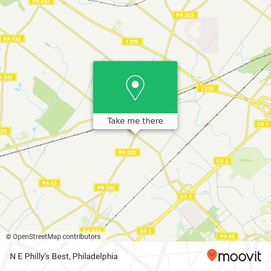 Mapa de N E Philly's Best