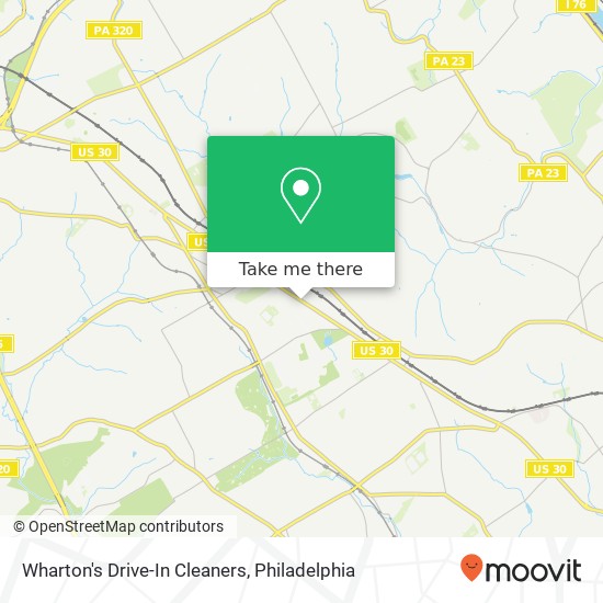 Wharton's Drive-In Cleaners map