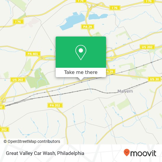 Mapa de Great Valley Car Wash