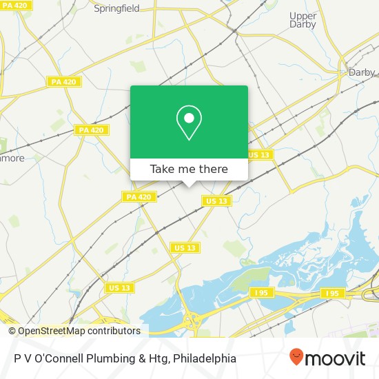 P V O'Connell Plumbing & Htg map