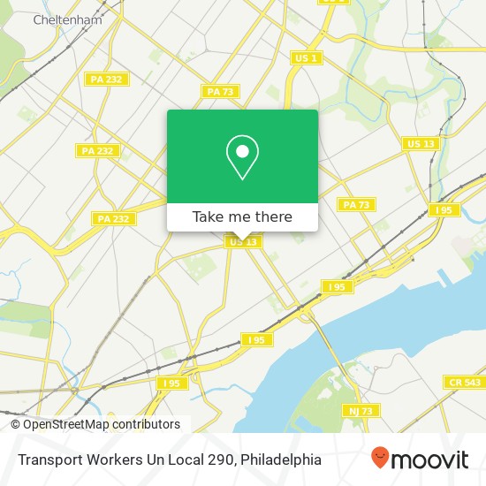 Mapa de Transport Workers Un Local 290