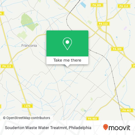 Mapa de Souderton Waste Water Treatmnt