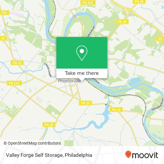 Mapa de Valley Forge Self Storage