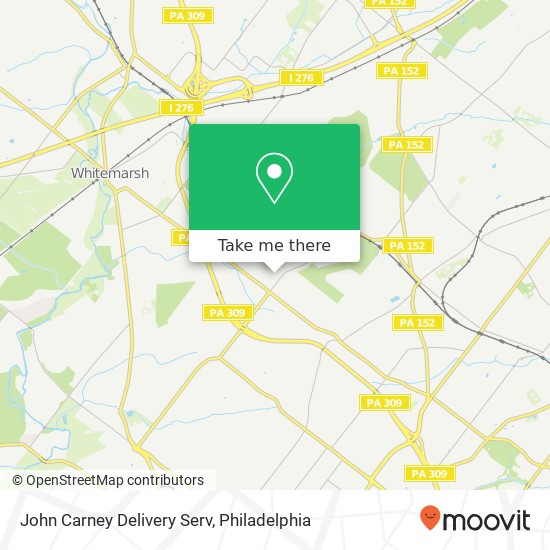 John Carney Delivery Serv map