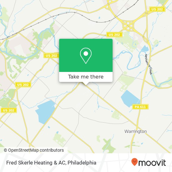 Fred Skerle Heating & AC map