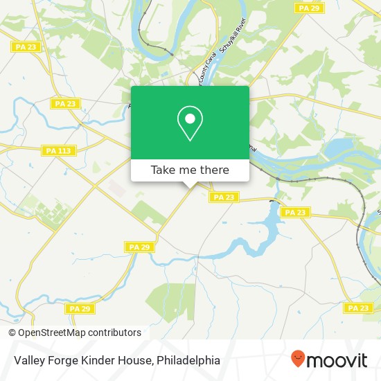 Valley Forge Kinder House map