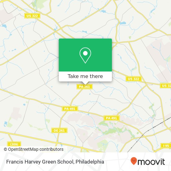Francis Harvey Green School map